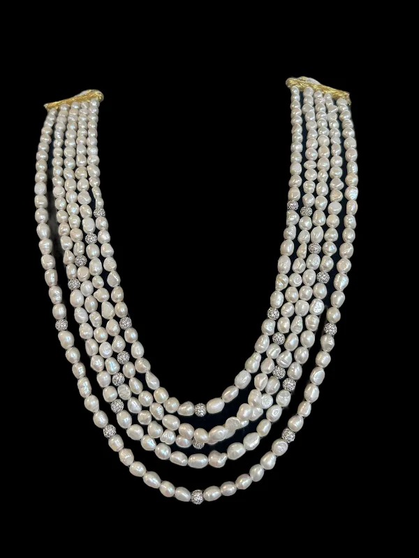 women's necklaces with diamond accents -DLN48 Fresh water pearl necklace READY TO SHIP  )