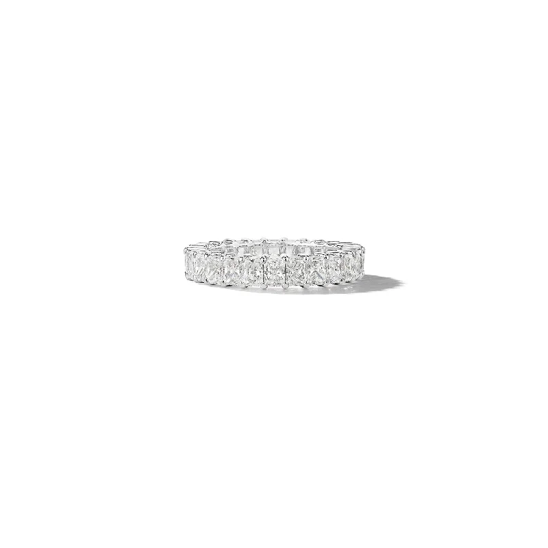 women's engagement rings with delicate pave -Radiant Cut Diamond Eternity Ring