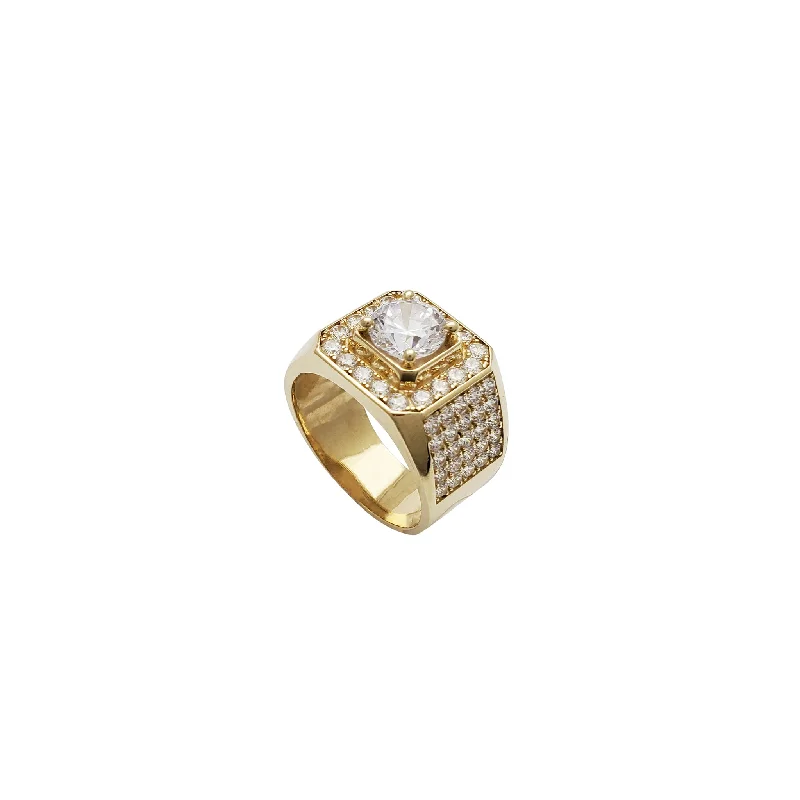 women's rings with luxury stone -Fashion CZ Ring (14K)