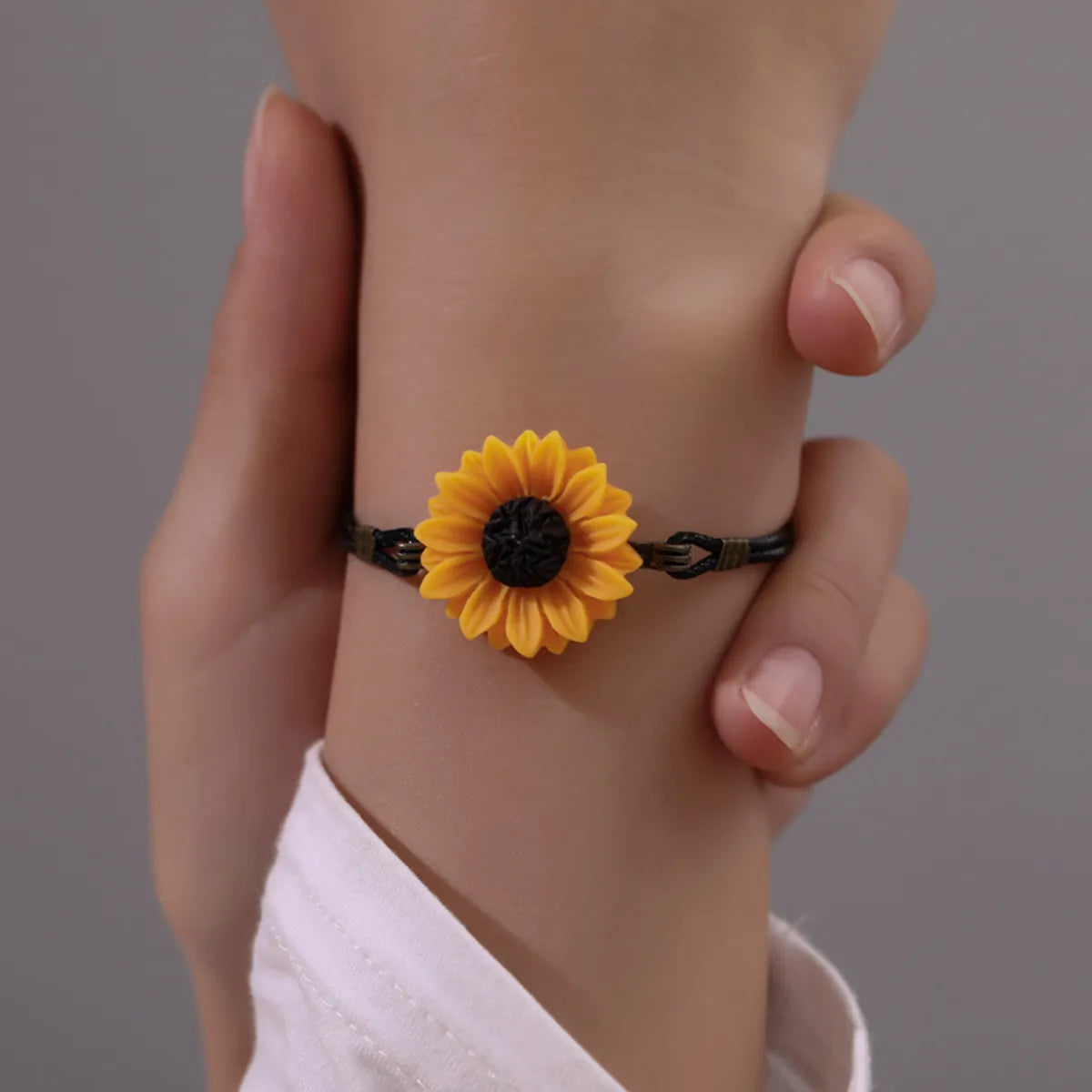 women's bracelets with sapphire -Pastoral Sunflower Alloy Bracelets