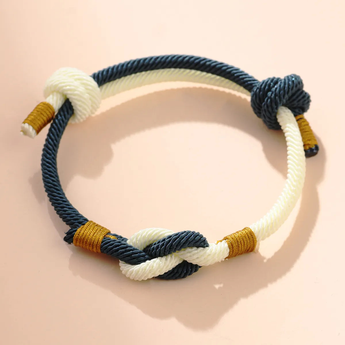 women's bracelets with adjustable closure -Casual Solid Color Color Block Rope Men's Wristband Bracelets