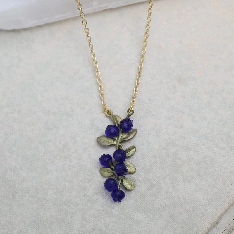 women's necklaces with simple style -Petite Blueberry Pendant Necklace