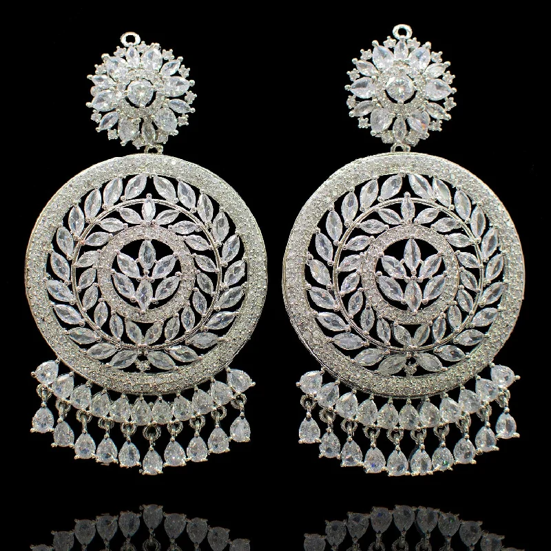 women's earrings with elegant diamonds -Alveena Earrings