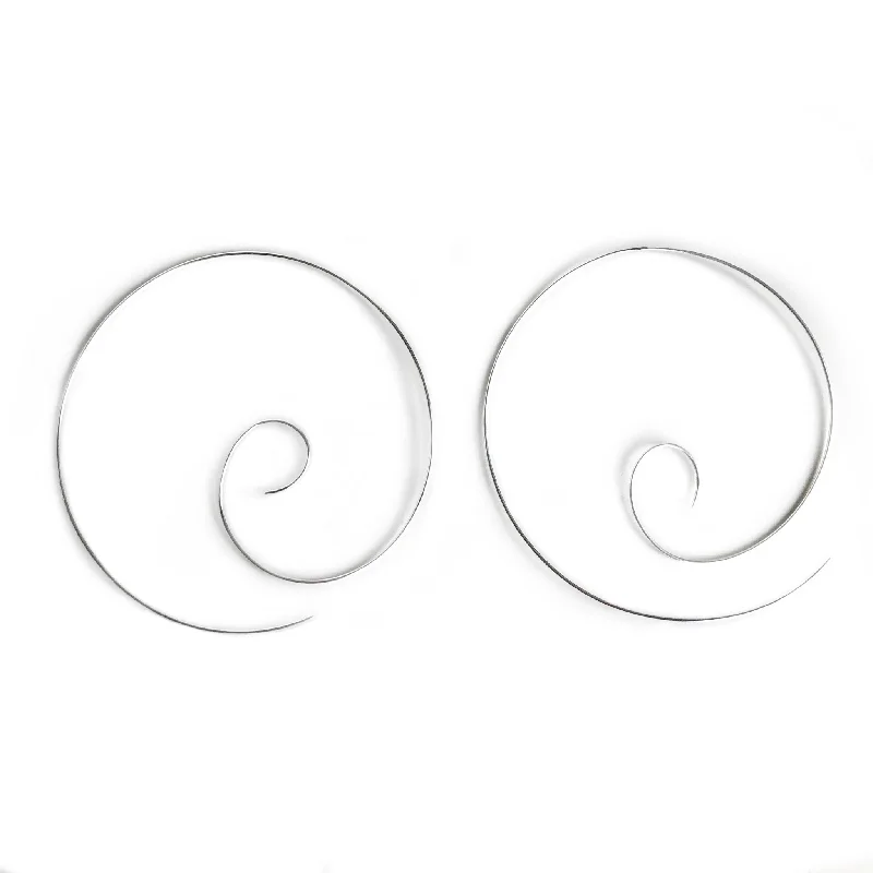 women's earrings with multi-stone accents -Tornado hoops