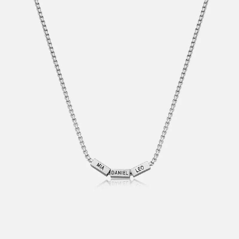 women's necklaces with rectangle pendant -Kay Necklace - Silver