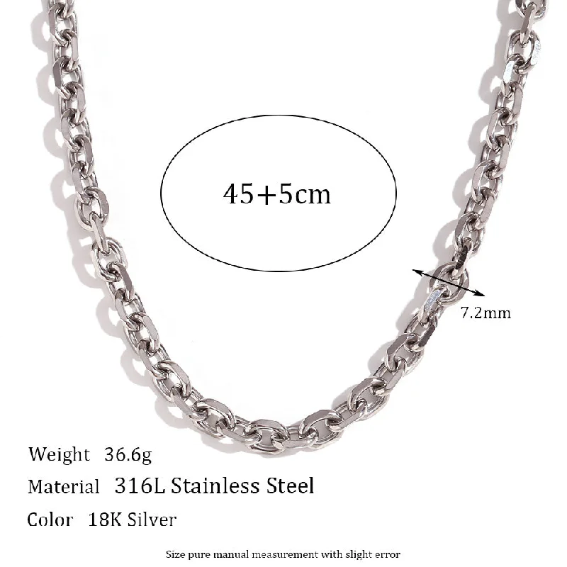 Steel Necklace-45cm+5cm