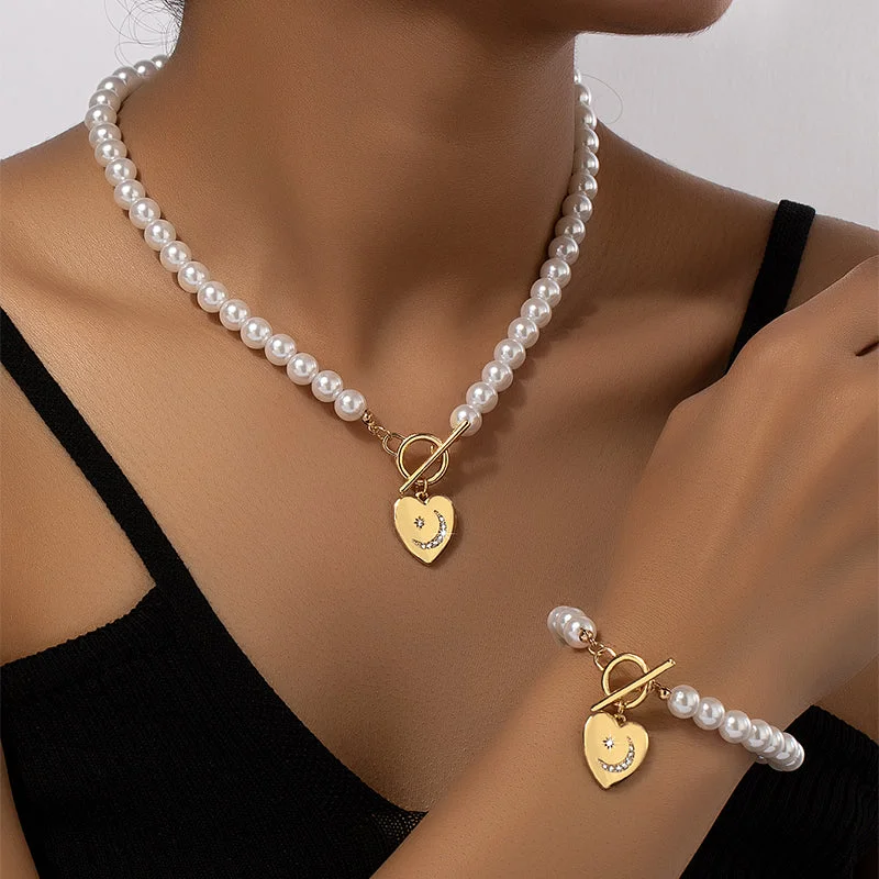 White Gold Heart Pearl