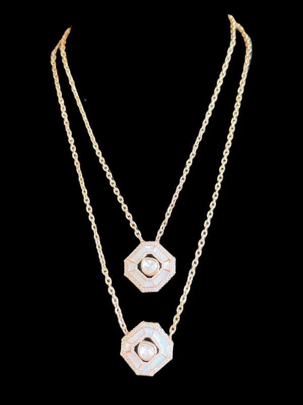 women's necklaces with custom engraving -PS360 Eliza rose gold plated necklace ( READY TO SHIP )