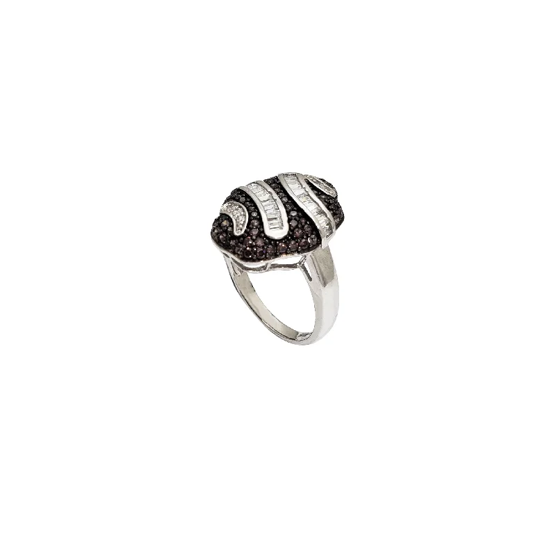 women's rings with fine details -Shell CZ Ring (Silver)