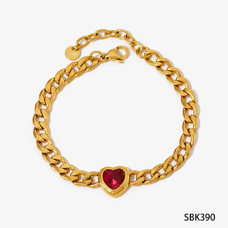 Bracelet Red Zirconium