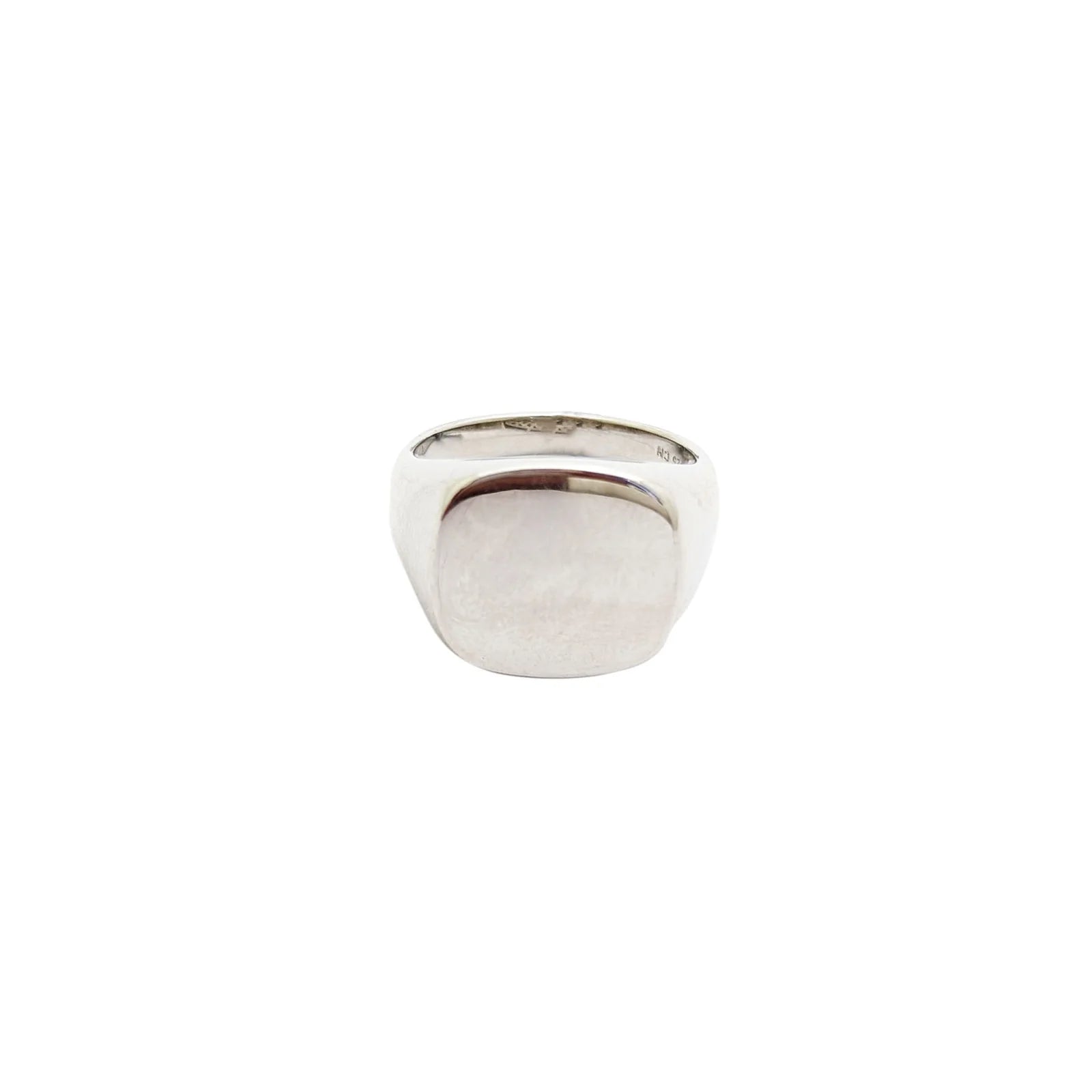 women's rings with stacked band -Square Shaped Solid Signet Ring (SLIVER)