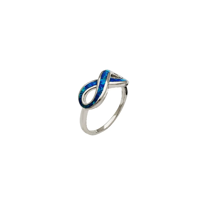 women's rings with stacked rings -Opal Infinity Ring (Silver)