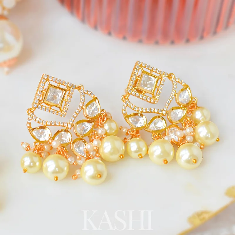 women's earrings with modern design -Kashi Earrings