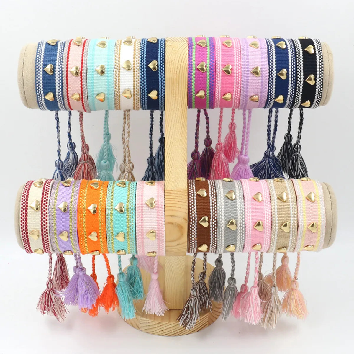 women's bracelets with oval shape -Ethnic Style Heart Shape Polyester Braid Unisex Bracelets