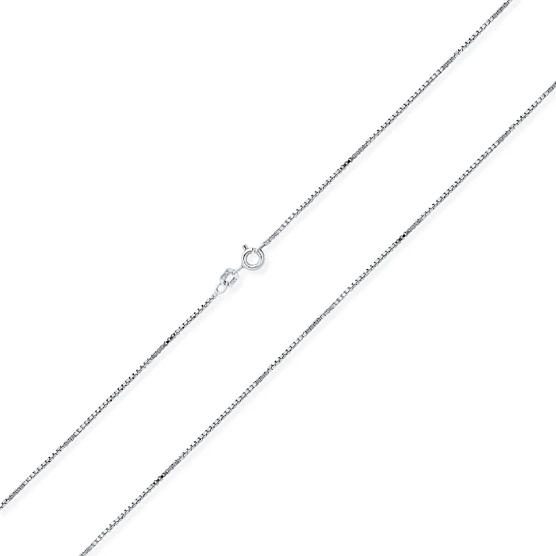 women's necklaces with art deco design -Basic 3MM Gold Plated Sterling Silver Box Chain Necklace Nickel-Free Italy Made