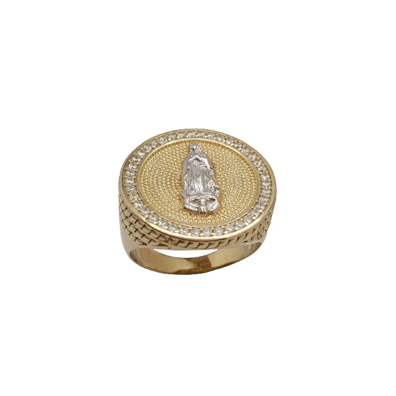 women's rings with classic solitaire style -Halo Virgin Mary Ring (14K)