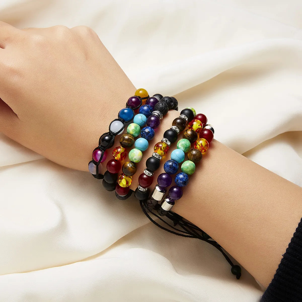 women's bracelets with pearl -Fashion Multicolor Rope Knitting Unisex Bracelets 1 Piece