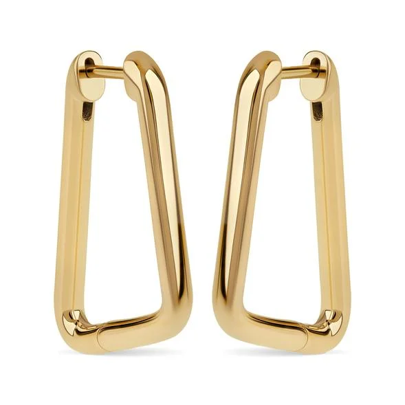 women's earrings with stud earrings set -Gold Carabiner Hinge Earrings