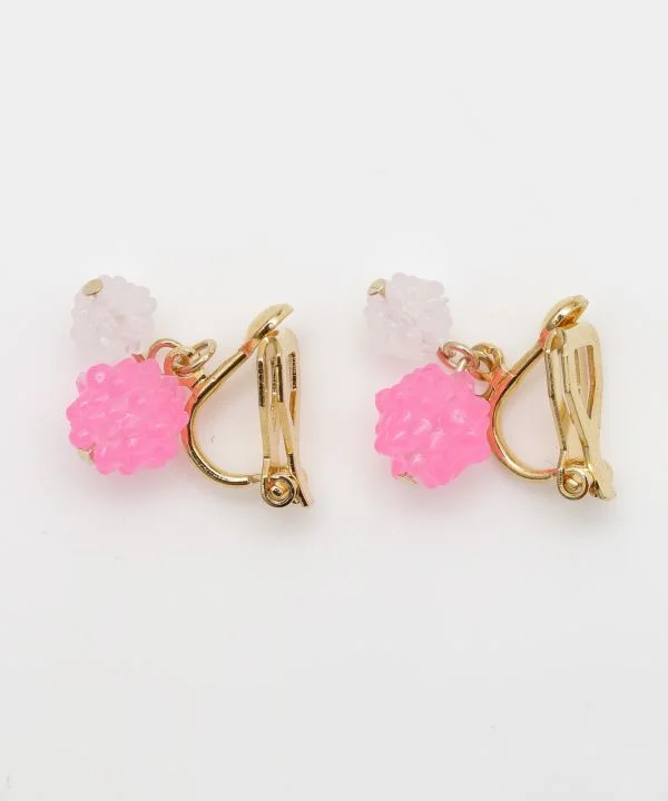 women's earrings with square studs -KONPEITOU Clip Earrings