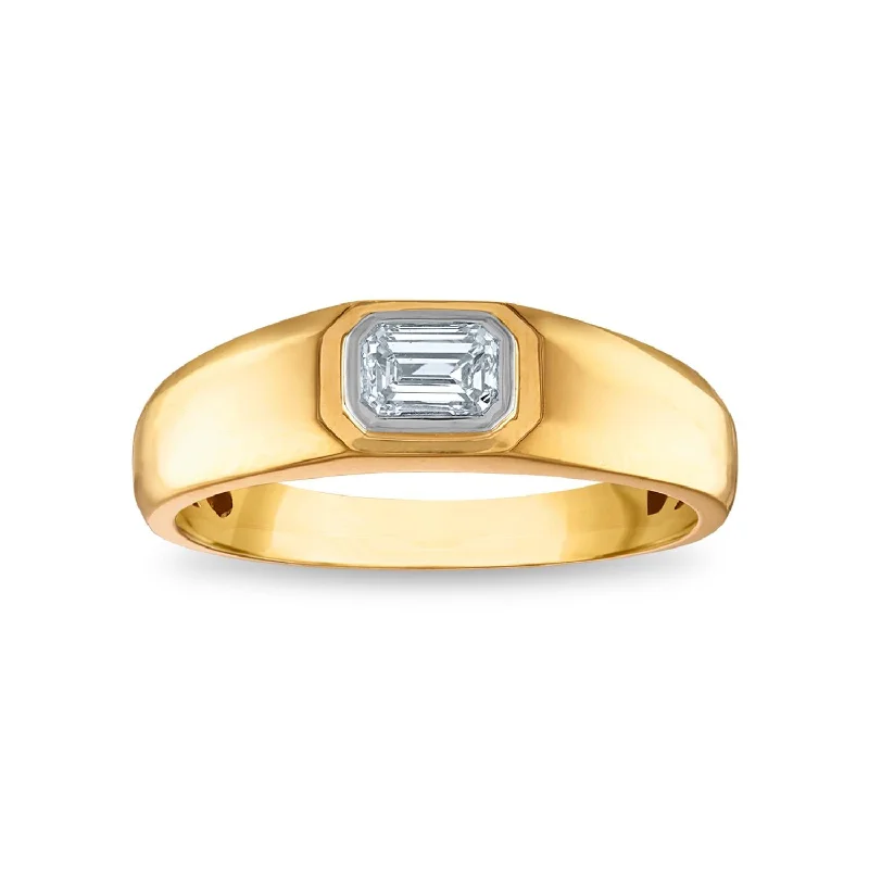 women's engagement rings with round-cut diamond -EcoLove 1/2 CTW Diamond Solitaire Ring in 14KT Yellow Gold