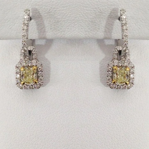 women's earrings with sparkle diamonds -14k White Gold Diamond Earrings