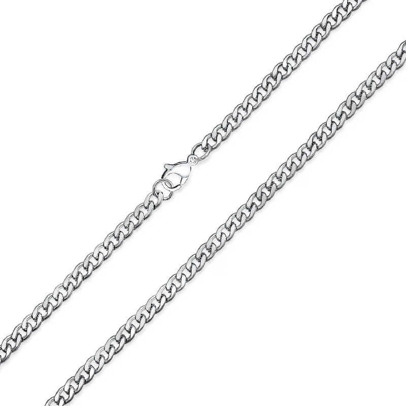 women's necklaces with rectangle pendant -Heavy Duty Gold Tone Stainless Steel Curb Link Chain Necklace for Men 24 Inch