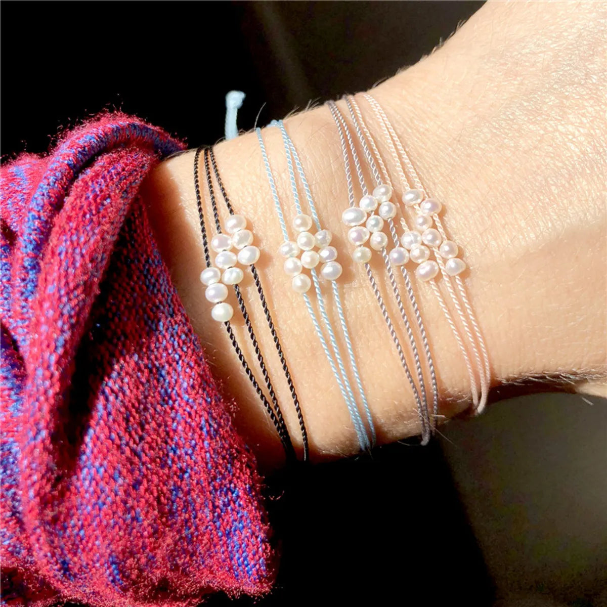 women's bracelets with boho style -Simple Style Solid Color Rope Braid Women's Bracelets