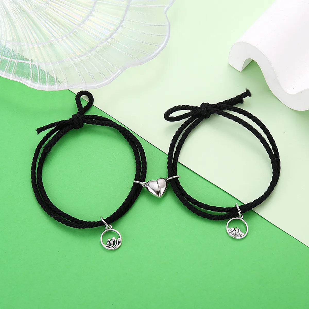 Rubber Band Love Landscape a Pair of Black