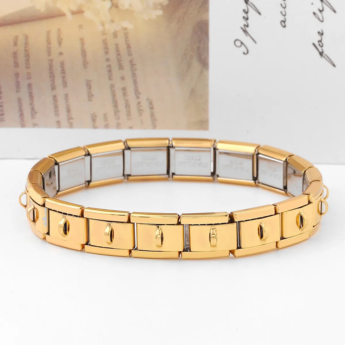 women's bracelets gold -1 Piece Stainless Steel Gossip Bracelet Module Accessories