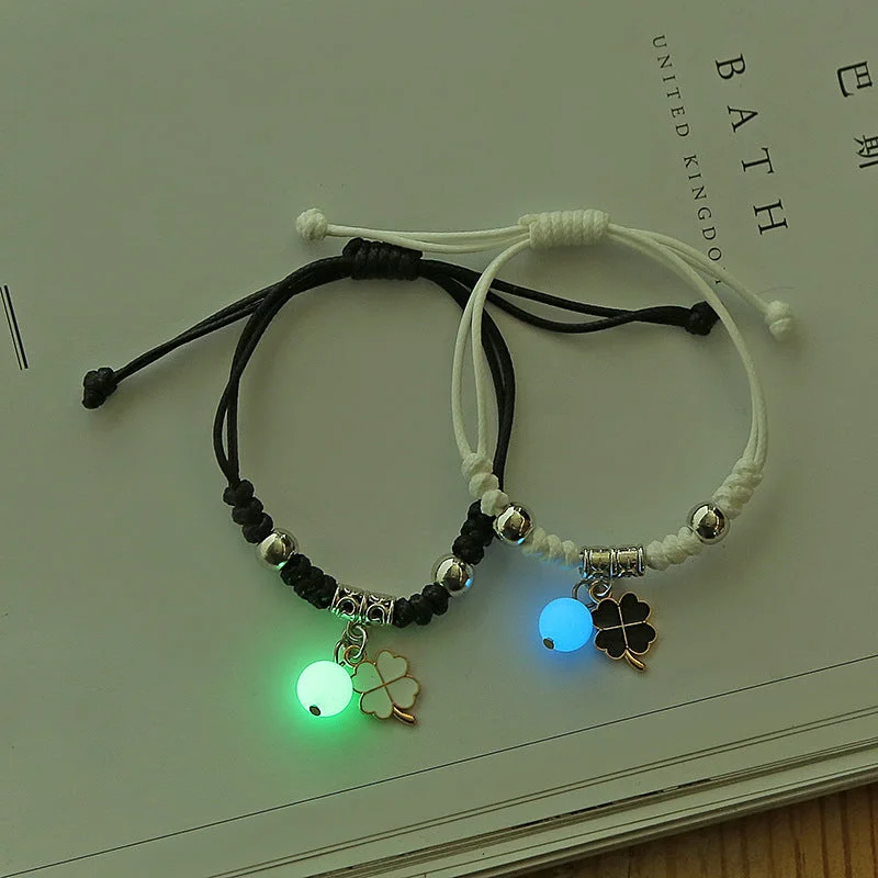 Luminous Four-Leaf Clover Pair