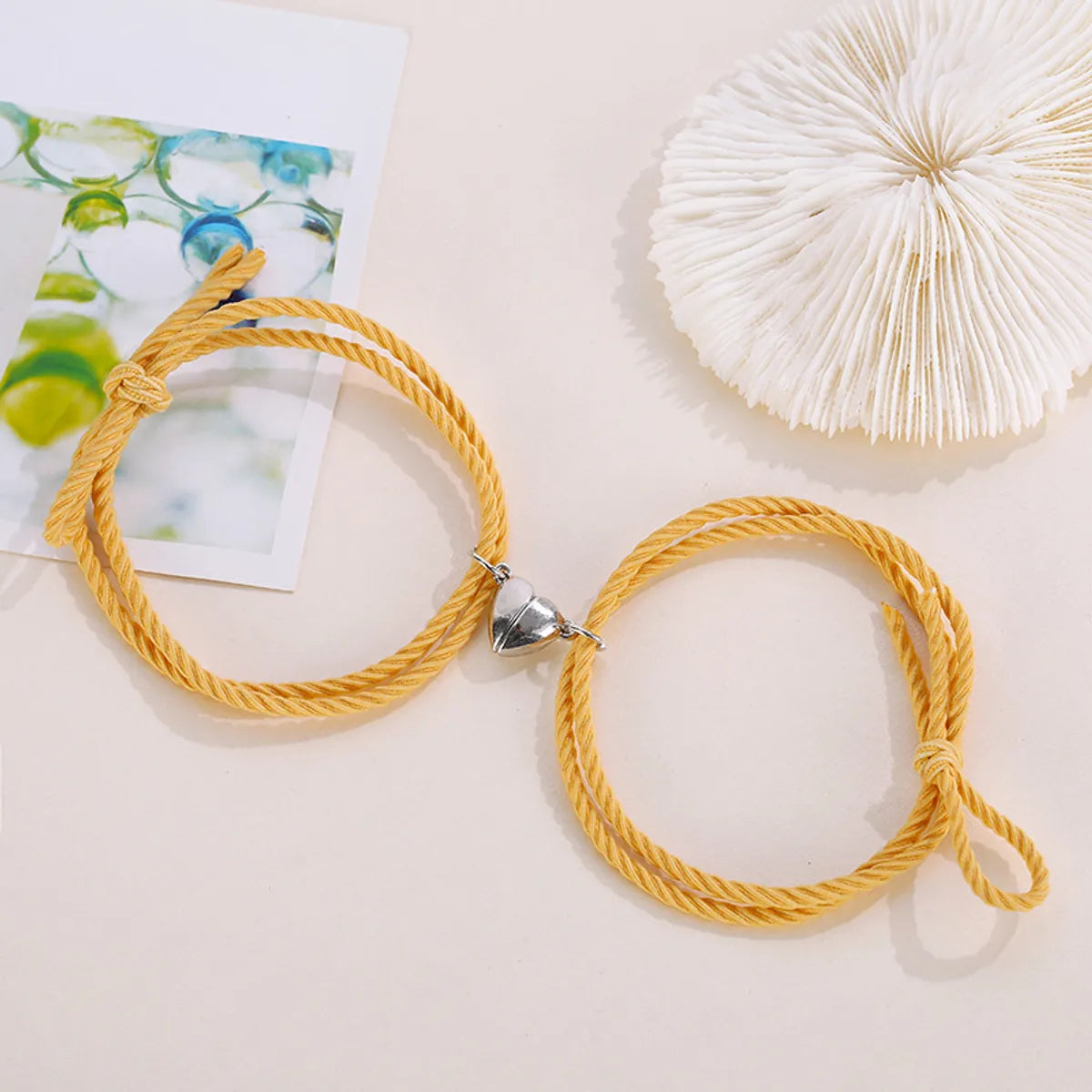 Rubber Band Love Magnet Ginger Yellow Pair