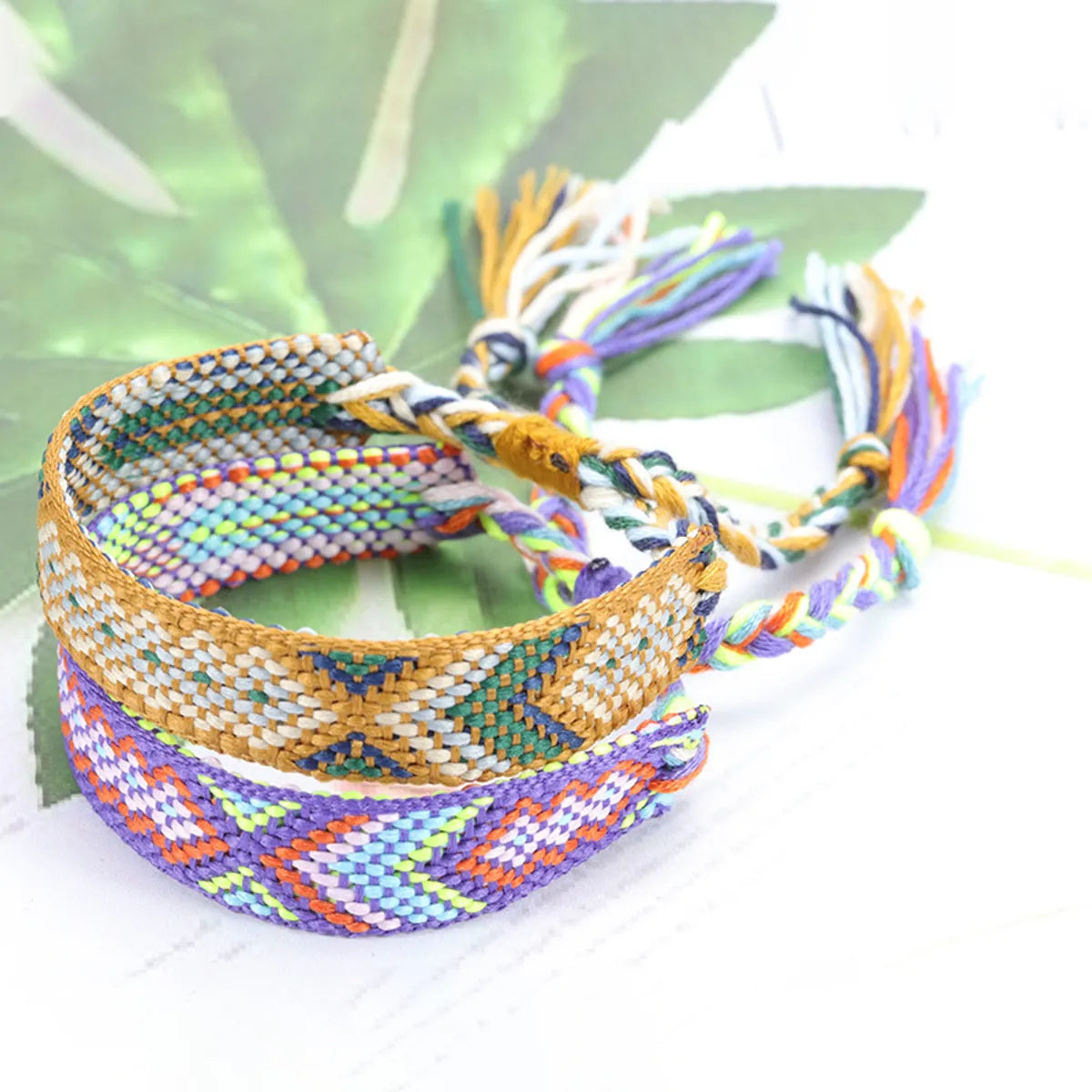 women's bracelets with beaded accents -Simple Style Geometric Cloth Knitting Unisex Bracelets 1 Piece