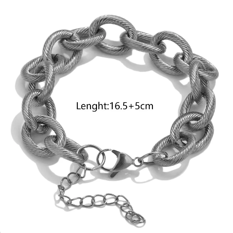 Steel Bracelet-16 5cm