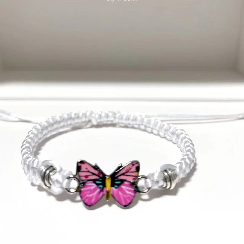 White Line Pink Butterfly