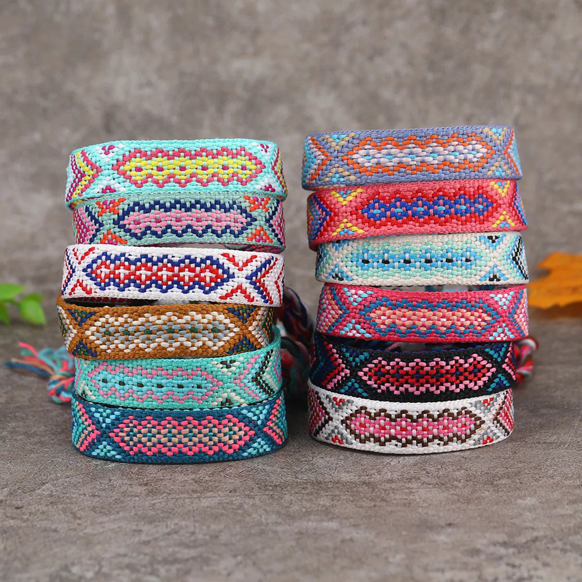 women's bracelets with layered design -Wholesale Jewelry Casual Retro Rhombus Mixed Materials Handmade Bracelets