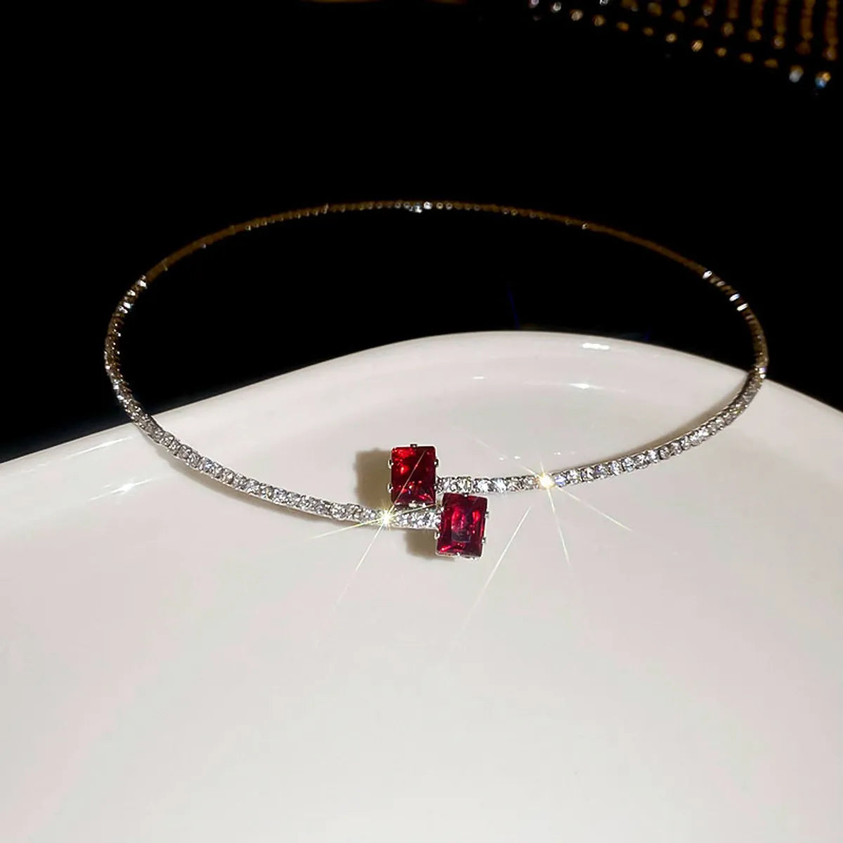 8# Necklace-Silver-Red