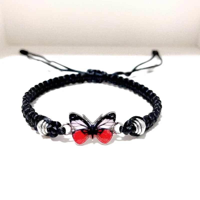 Black Line Red Butterfly