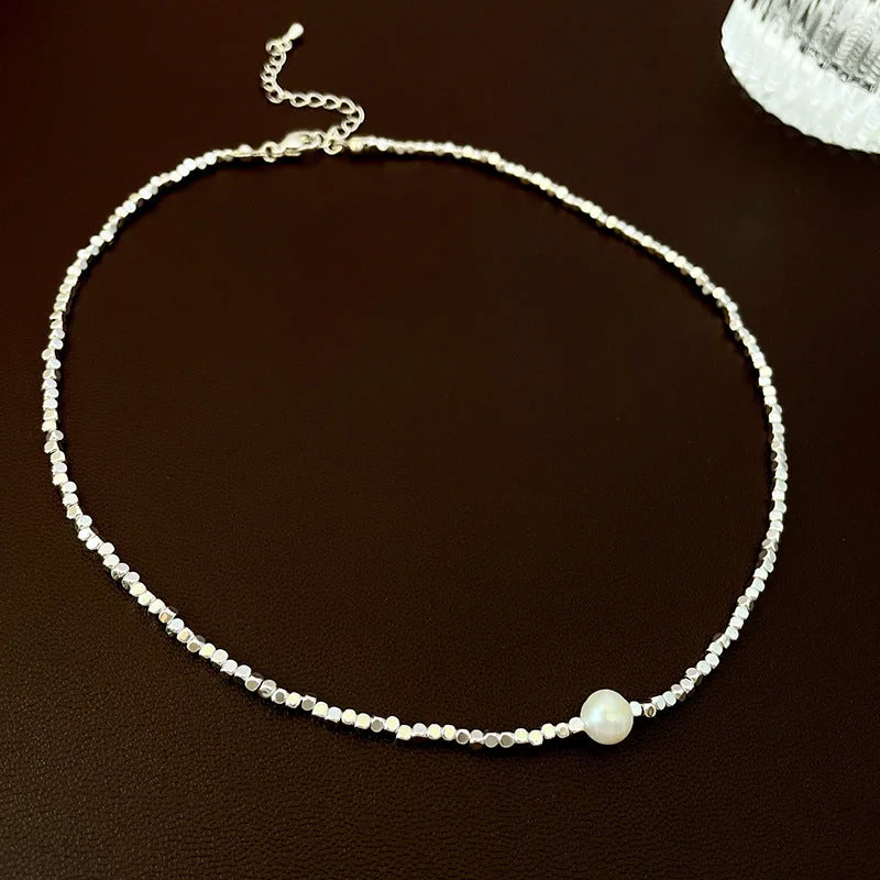 Baroque Freshwater Pearl Silver Necklace