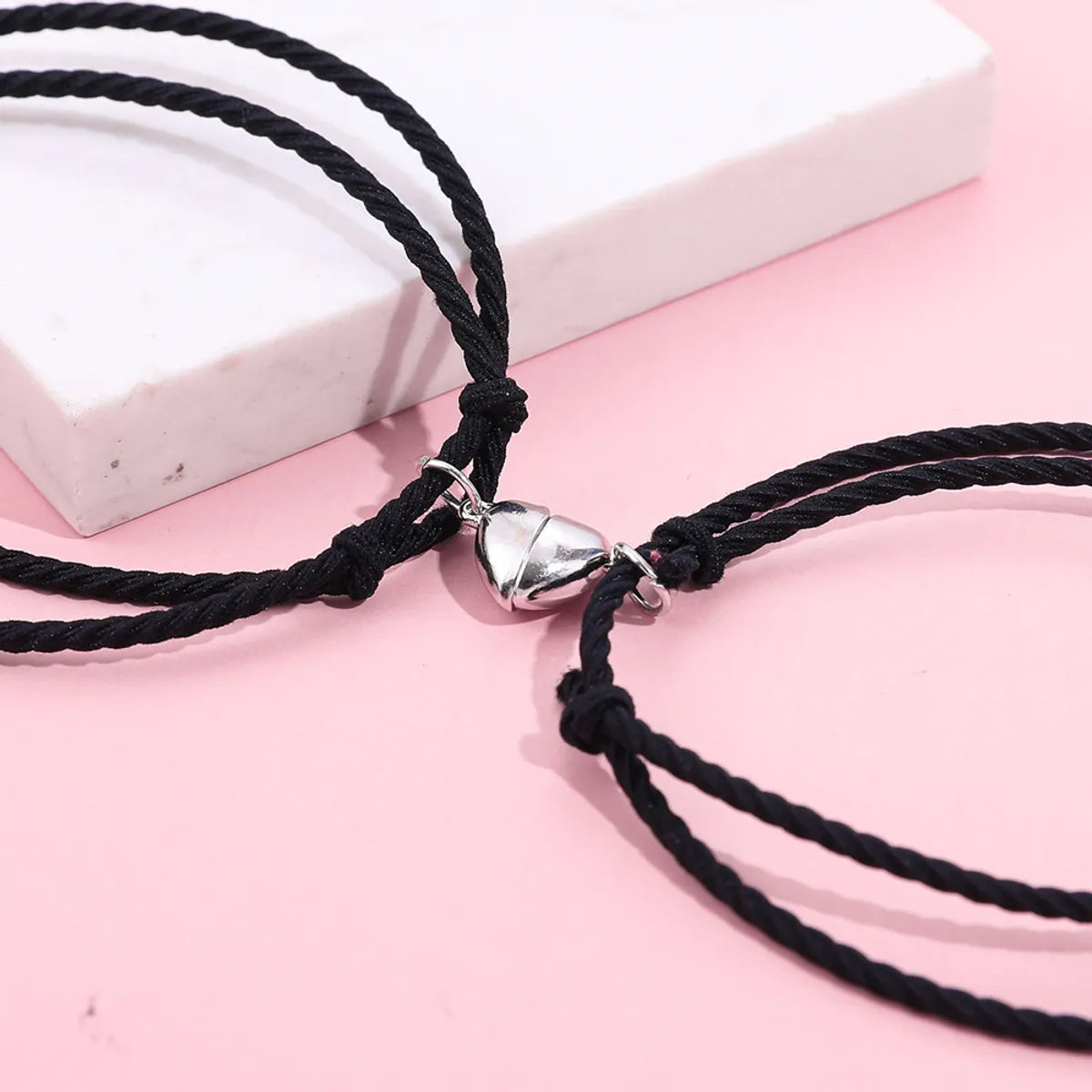 women's bracelets with luxury diamonds -Fashion Heart Nylon Couple Bracelets