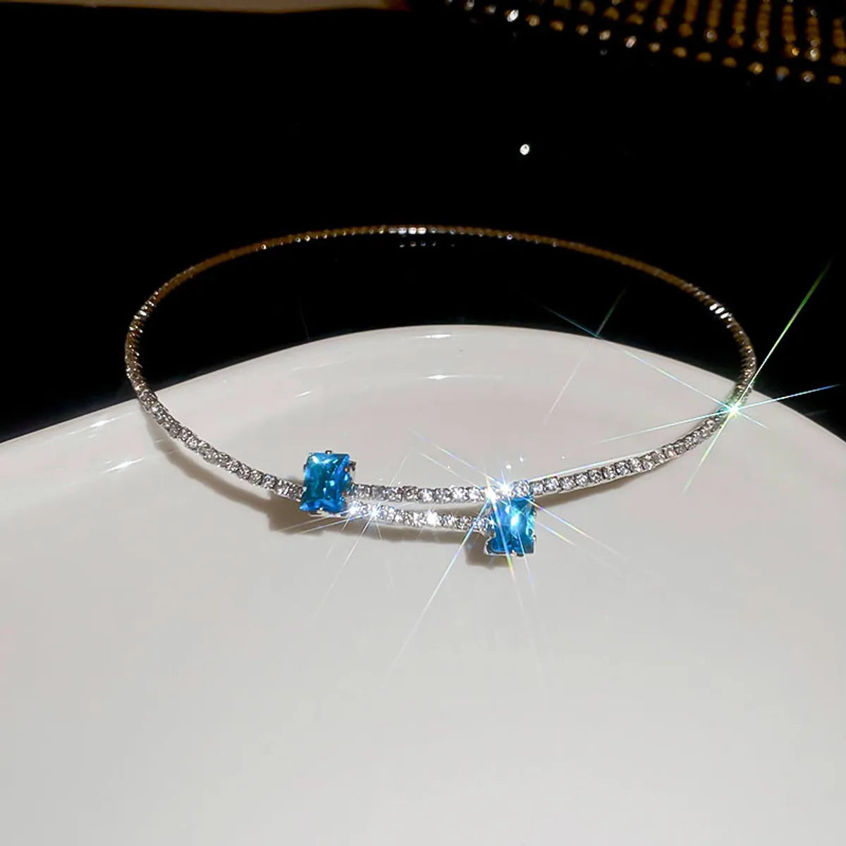 9# Necklace-Silver-Blue