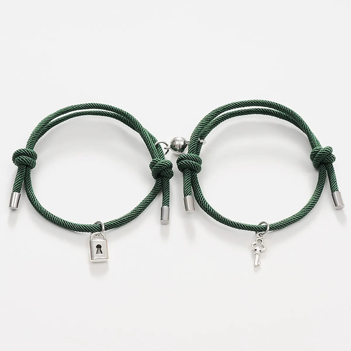 A Pair of Dark Green Key Locks