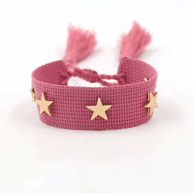 women's bracelets with bangle style -Ethnic Style Streetwear Star Polyester Unisex Bracelets