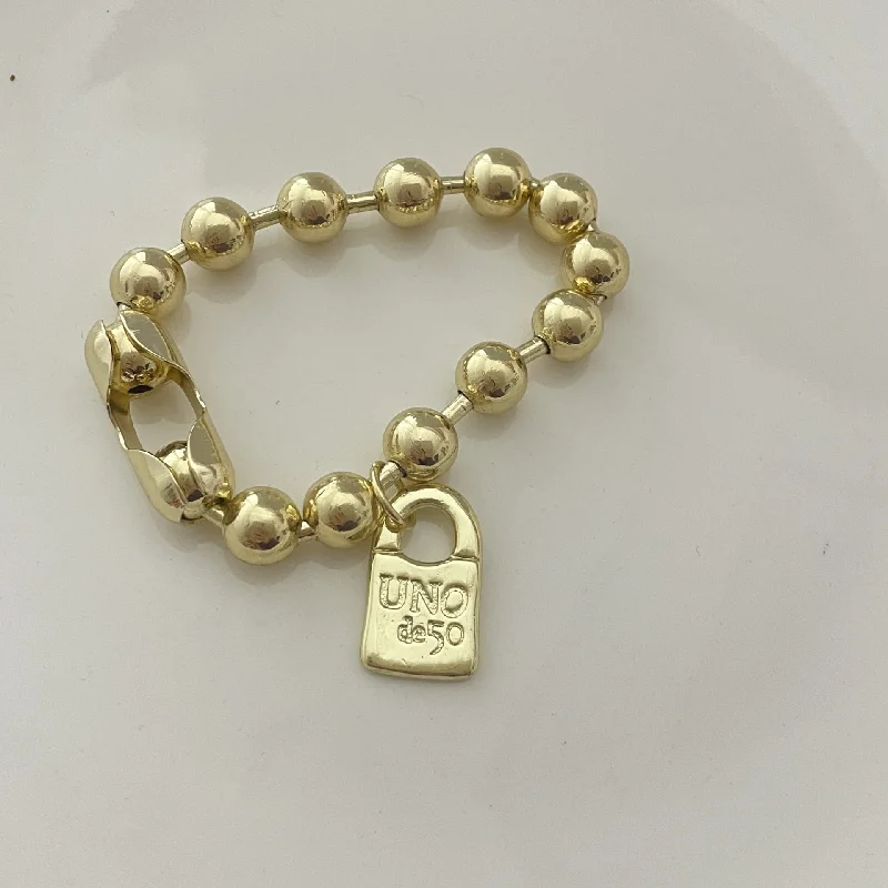 Gold Padlock Bracelet