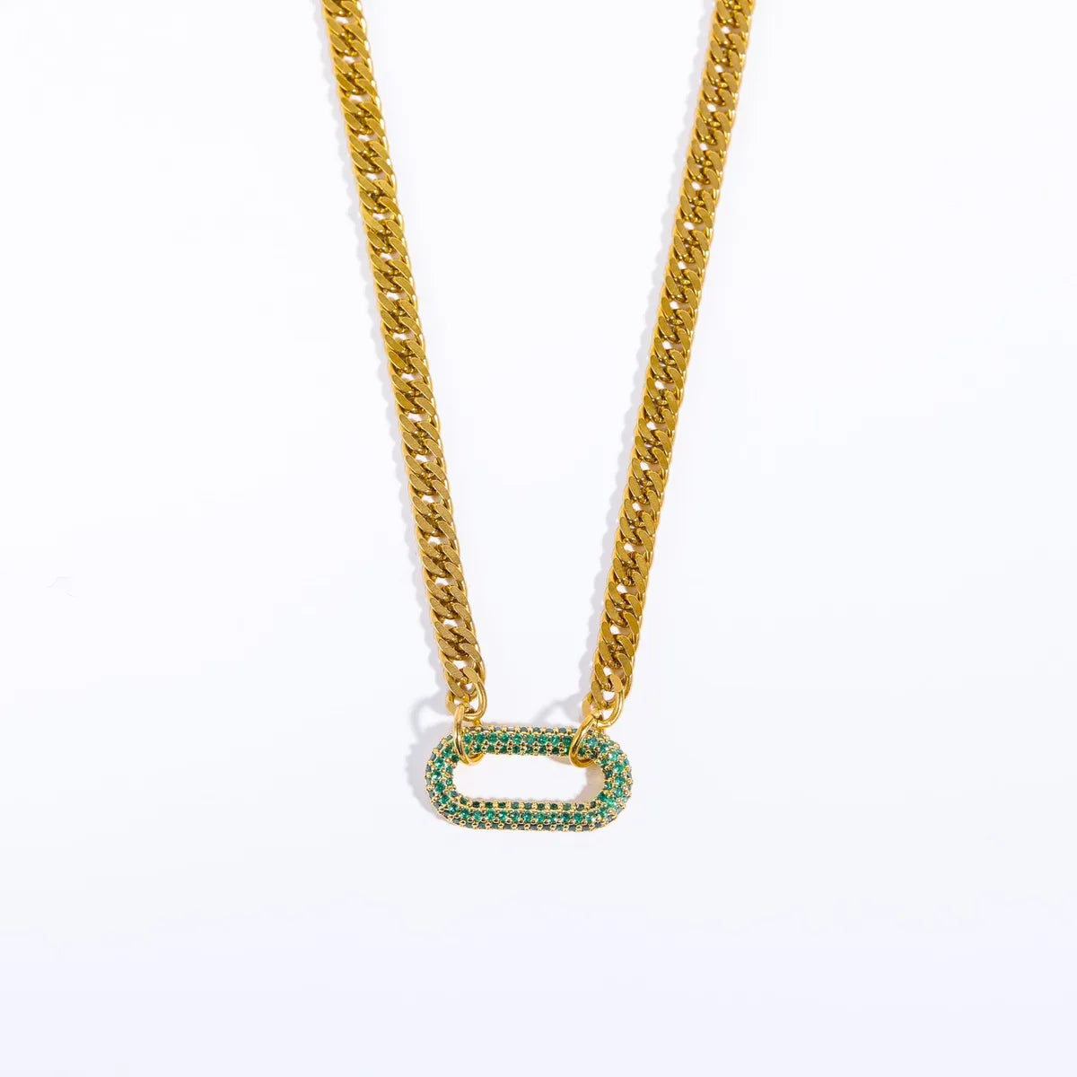 Green Zirconium Necklace (36 5cm)