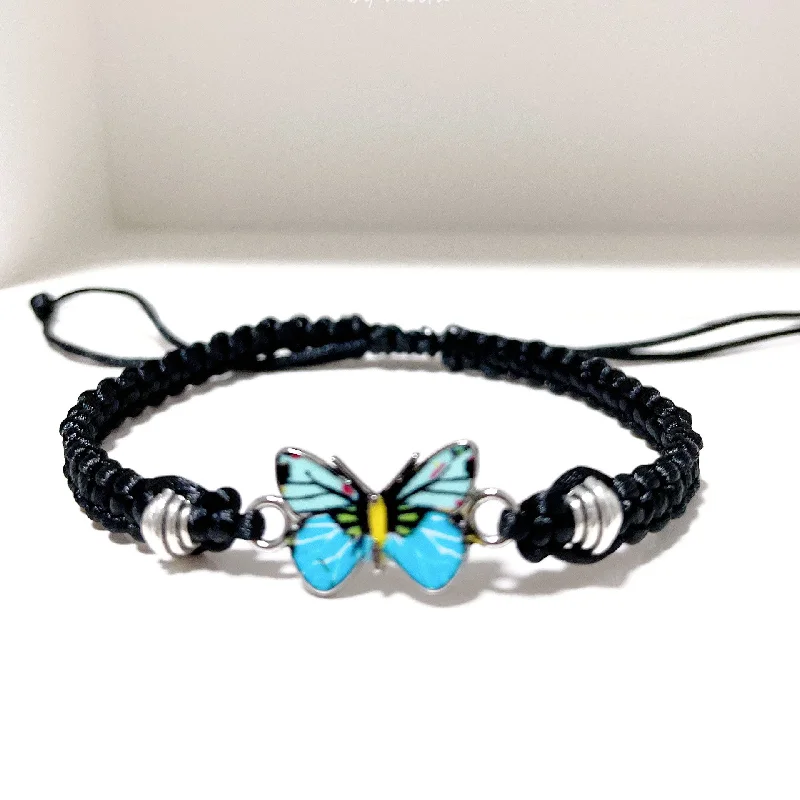 Black Line Blue Butterfly