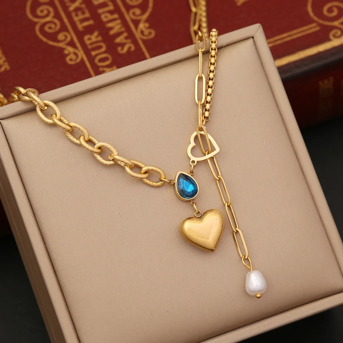 women's bracelets with slim design -Fashion Heart Shape Stainless Steel Pearl Plating Inlay Zircon Bracelets Earrings Necklace