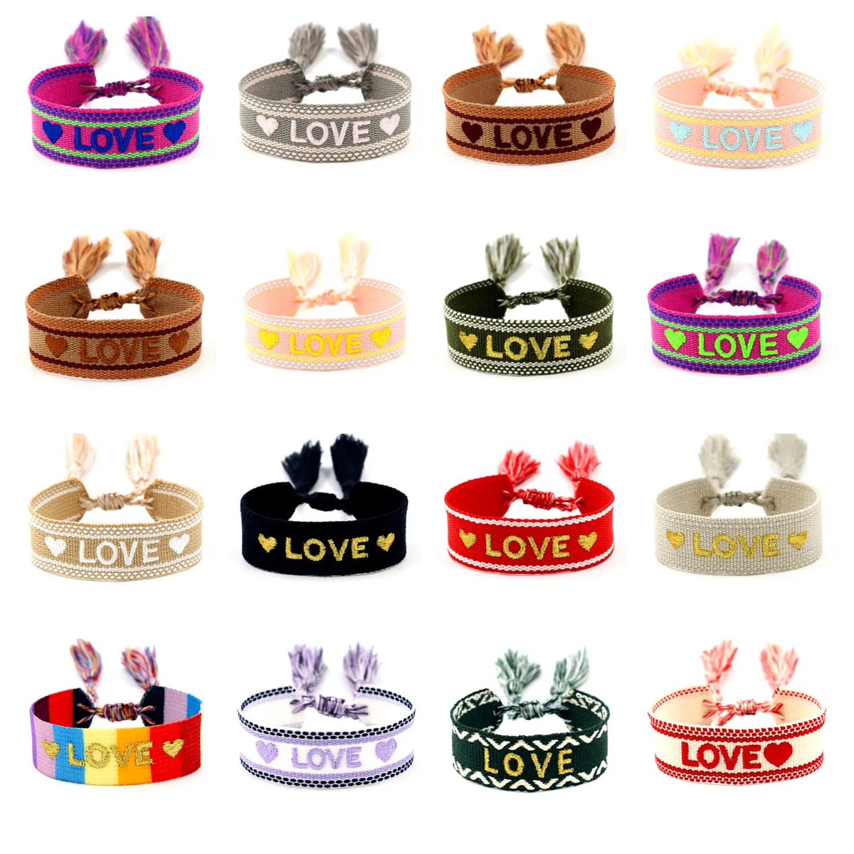 women's bracelets with minimalist design -Bohemian Letter Polyester Braid Unisex Bracelets