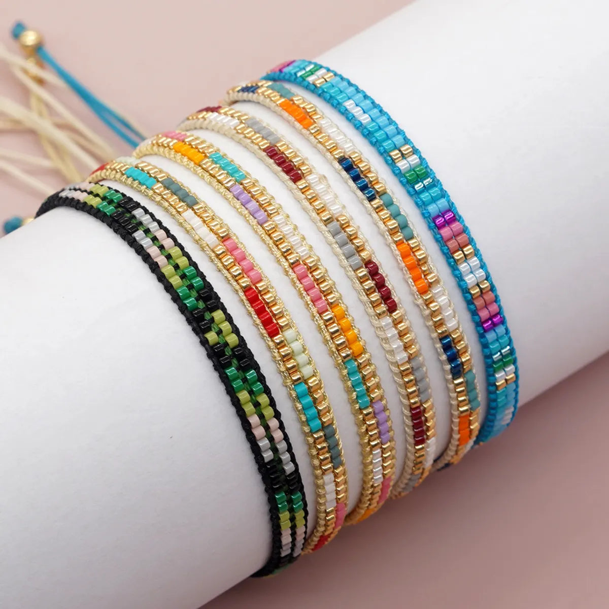 women's bracelets with intricate details -Simple Style Streetwear Geometric Glass Rope Women'S Bracelets