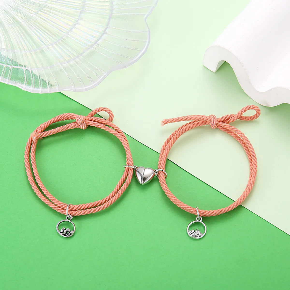 Rubber Band Love Landscape Orange Powder Pair