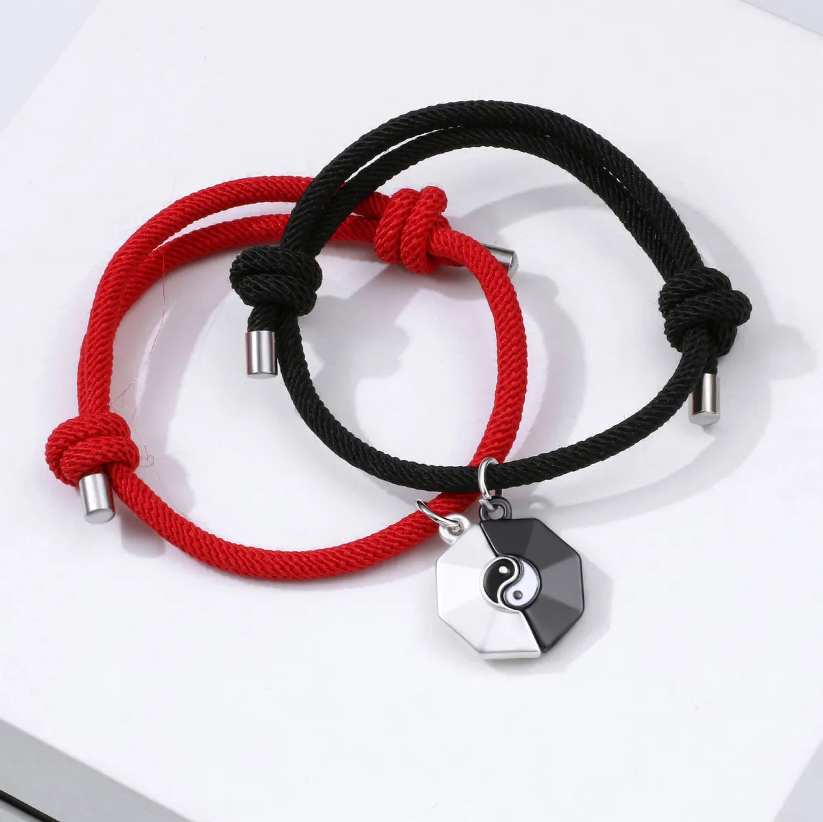 women's bracelets with open cuff design -Casual Simple Style Geometric Alloy Plating Valentine's Day Couple Bracelets